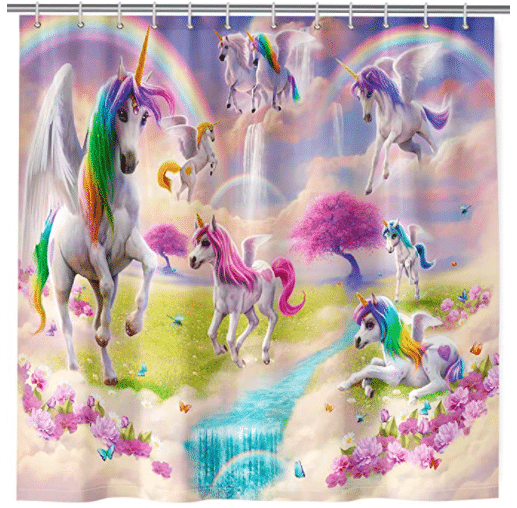 ANHOPE Unicorn Shower Curtain