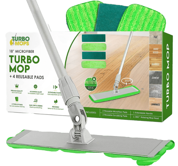 Turbo Microfiber Mop Floor Cleaning System 2