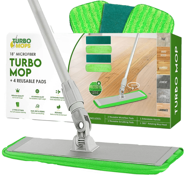 Turbo Microfiber Mop Floor Cleaning System 1
