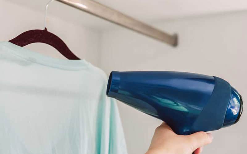 Shrink A Shirt with A Hair Dryer