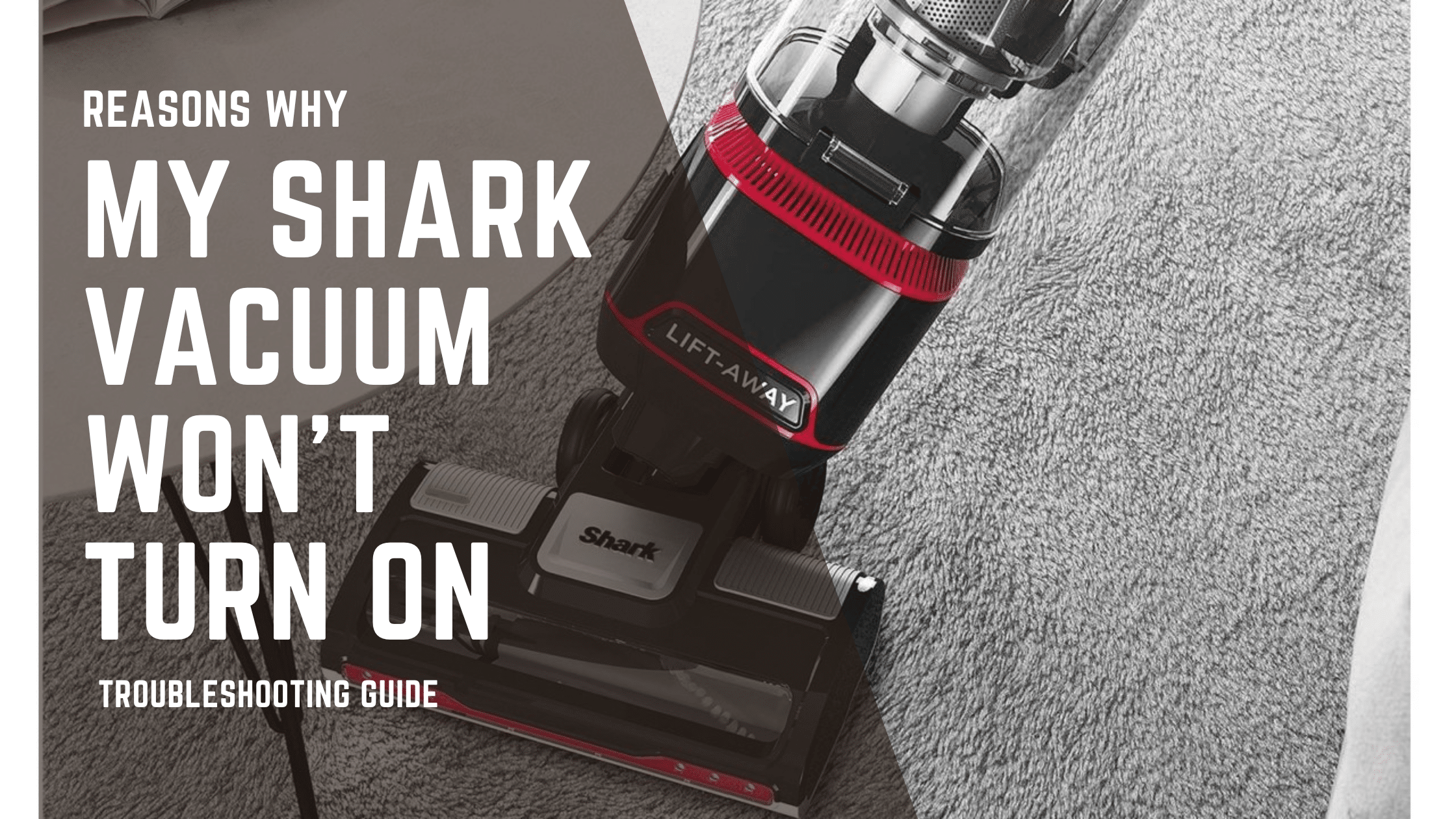 my shark vacuum won't turn on